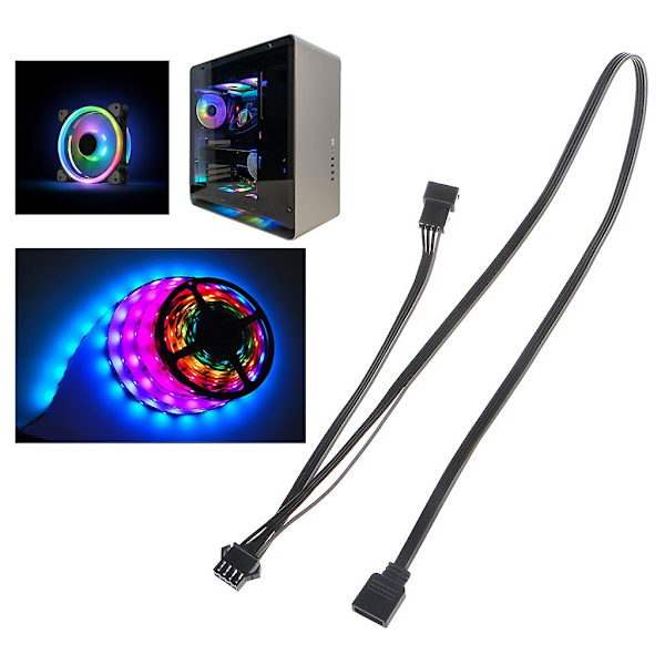 For Pc Motherboard 12v 4pin Rgb Fan Socket Multi Connectors Kabelforlængerledning