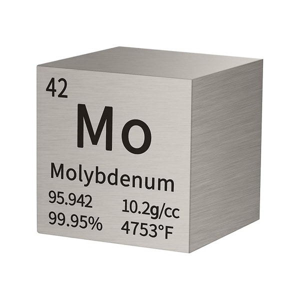 Molybden Square Density Squares Ren metall för elementsamlingar Labbexperiment periodiska systemet