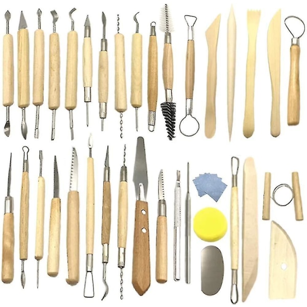 40st Keramisk lerverktygssats Set för nybörjare Professionell konsthantverk