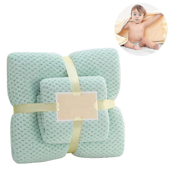 Tyk og blød fleece, fnugfri håndklæde, badehåndklædesæt, absorberende, mikrofiber, tørt håndklæde, kompatibelt med hjem, hotel, bad og F