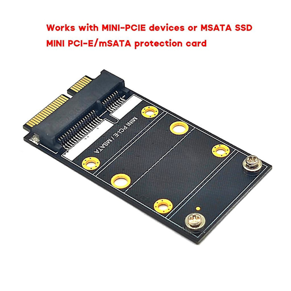 2 i 1 kombinera Mini Pci-e & Msata Ssd adapterkonverterkort