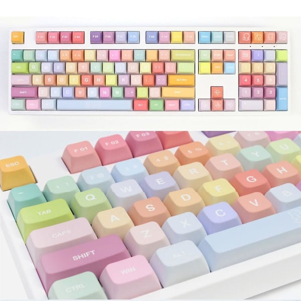 Xda-profil søte farger Keycap Pbt Dye Sublimering Sett for mekanisk tastatur