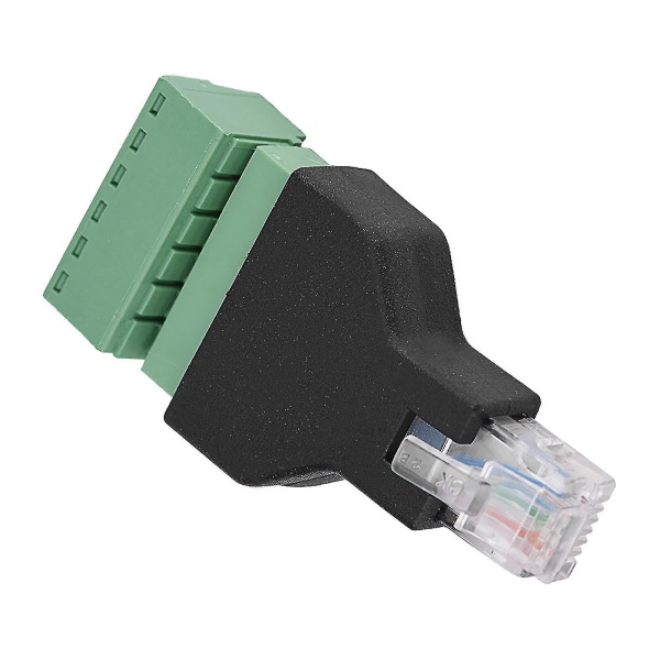 1 st Ethernet Rj12 6p6c hane till 6 stift skruvterminaladapterkontakt