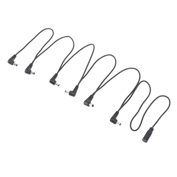 6 fot DC-strømkabelforlenger for gitarpedaler med støyisolering