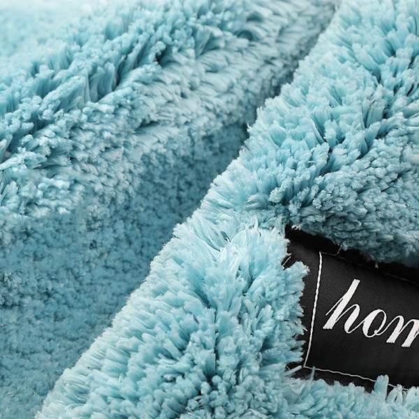 Blødt bademåtte med dyb luv, gulvtæppe, tørrende og skimmelresistent, vaskbart, skridsikkert måtte til badeværelse, køkken (blå 40*60*3cm)