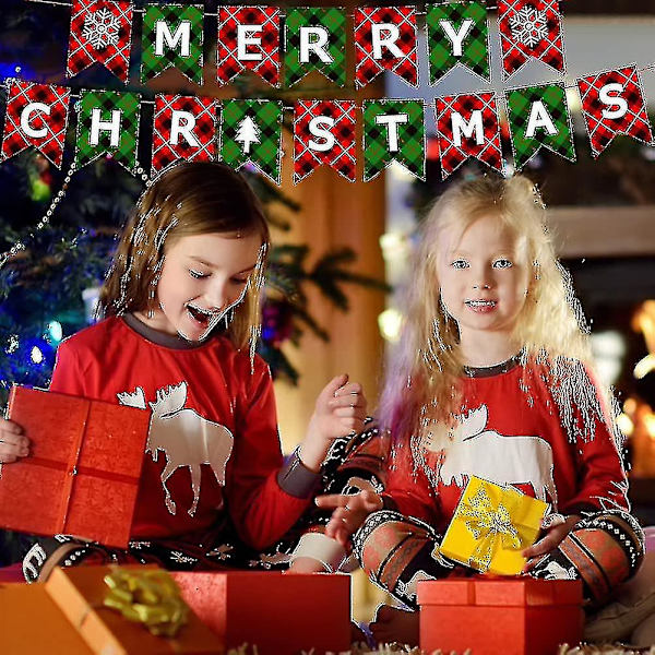 God jul flagg girlander banner God jul dekorasjoner juledekorasjoner julenissen