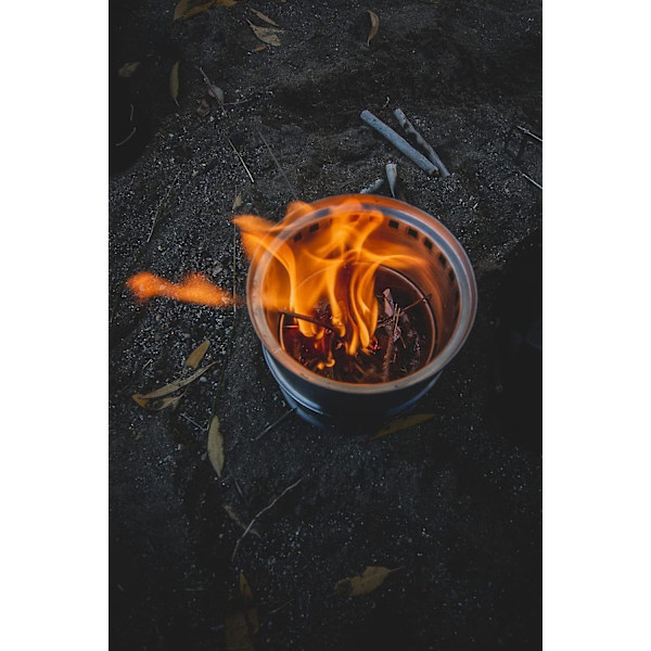 Bärbar campingspis utomhus vedspis mini vindskyddad spis