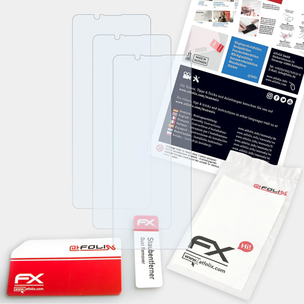 atFoliX 3x skyddsfolie kompatibel med Sony Xperia Pro Displayskyddsfolie klar