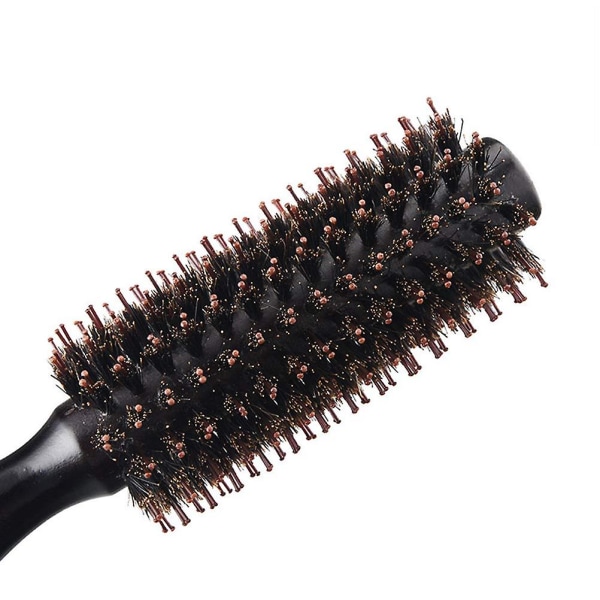 2 stk Rund børste for villsvin med trehåndtak Antistatisk hårbørste for tykt eller krøllete hår (størrelse S og størrelse L)