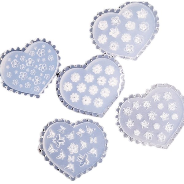 Bows Kukka Kynsien Taidemuotti Silikoni Kynsien Taide Koristeellinen Muotti DIY Kynsien Suunnitteluun