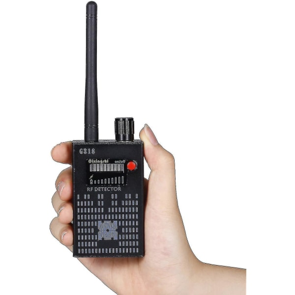 G318 Rf-tunnistin kameran etsin, Pro Rf Spy Bug -taajuustunnistin skanneri Sweeper Gsm CDma GPS signaali musta