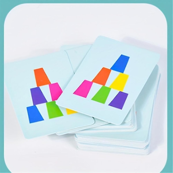 Stapla koppar med kort Färgkognition Logik Träning Förälder-barn Interaktion Papper staplade koppar
