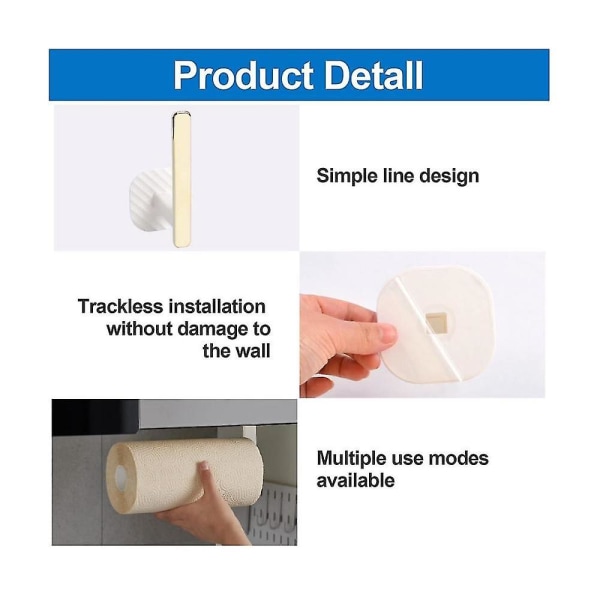 6 stk Gardinholdere Dekorative Gardintilbakeholdere, Selvklebende Gardin Kroker i L-form