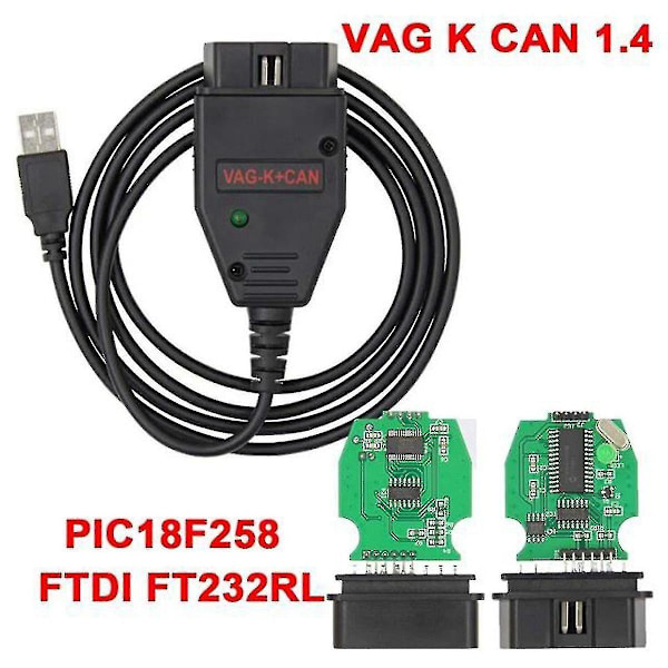 K+ Can Commander 1.4 Chip Obd2 Scanner Usb-kabel Diagnostisk værktøj til // Til K-line Commander