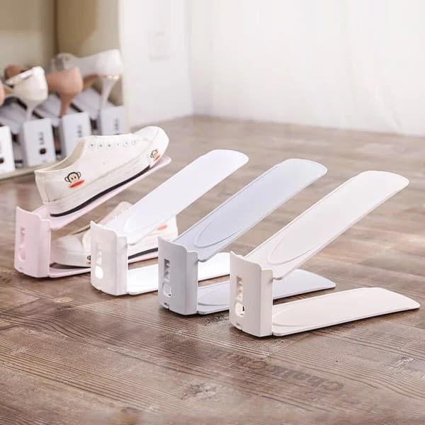 Justerbar Stabelbar Skoslids Organizer white