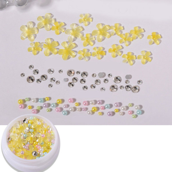 Blomster Nail Art Charms Negleperler DIY Nail Art Dekorasjon Negl Krystall Gems 1