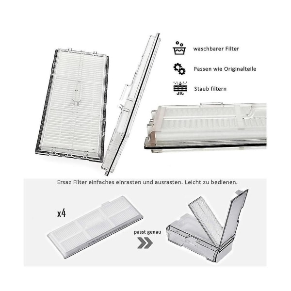 Reservedeler for S8 S8 Pro Ultra S8+ Duoroller Hovedsidebørster Moppkluter HEPA-filtre Støvposer Ac