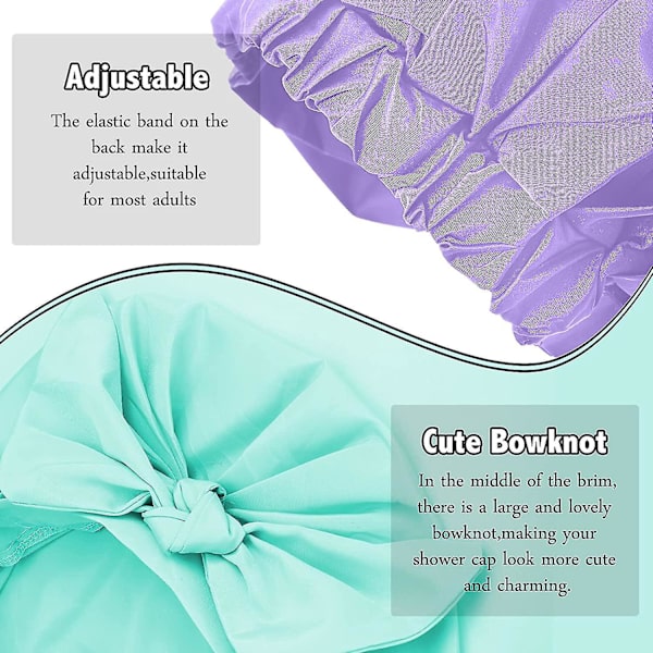 2 Stykke Brusehatte Justerbar Sløjfe (Cyan, Lilla)