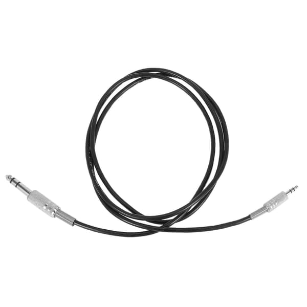 4,9ft 3,5mm 1/8 tommer Han til 6,35mm 1/4 tommer Han Stereo Lydkabel Sort