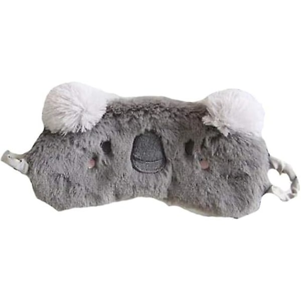 3D Animal Eye Eye Mask nukkumiseen, matkustamiseen, hengittävä unimaski lapsille ja aikuisille D-koala Grey