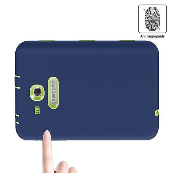 Til Samsung Galaxy Tab 3 Lite 7.0 T111 hårdt gummi stødsikker etui Cover Navy