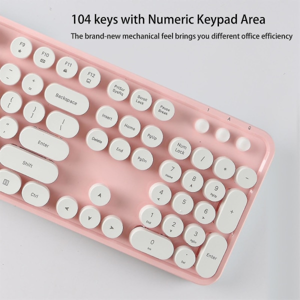 Trådlöst tangentbord och set 2,4g Trådlöst tangentbord Punk Keycap /pc/mute