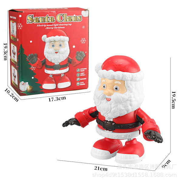Nye Julelegetøj Elektrisk Dansende Julemand Børns Kreative Lys Musik Robot Gave santa claus