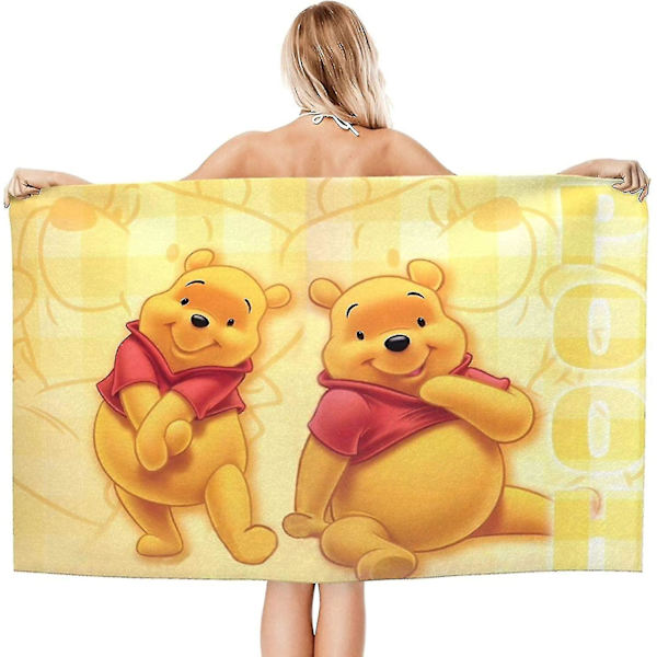 Winnie The Pooh Strandhåndkle Mikrofiber Supermyk Absorberende Hurtigtørkende Stort Badehåndkle Matte For Reise Basseng Svømming Bad Strand