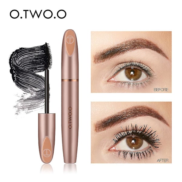 3 stk O.two.o 3D Silkefiber Mascara - Forlængende, Vandfast, Langvarig, Krøller, Tyk Mascara, Lange Vipper, Forlængelse, Makeup