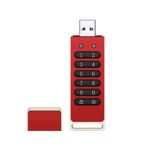 Turvallinen USB-asema, 32 Gt salattu USB-muistitikku, jossa on näppäimistö ja salasanasuojaus USB 3.1