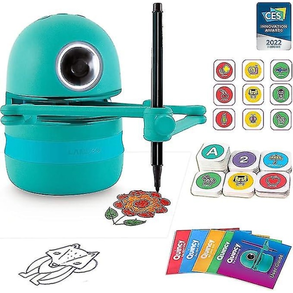 Rita Robot Lärande Pedagogiska leksaker för 4, 5, 6, 7, 8 år gamla flickor och pojkar, Interactive Prating Undervisning Ritning, Matte, Födelsedagspresentbok Spe
