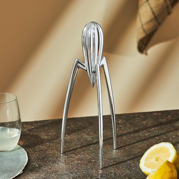 10x9x22cm Citrus Squeezer I Gjuten Aluminium Glans Pa Ben