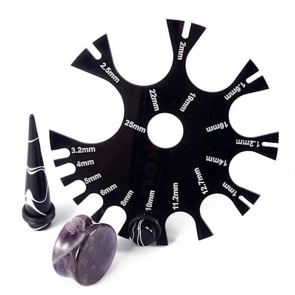 Smyckes Piercing Gauge Mätverktyg Diameter 85mm/3.35'' Mätverktyg
