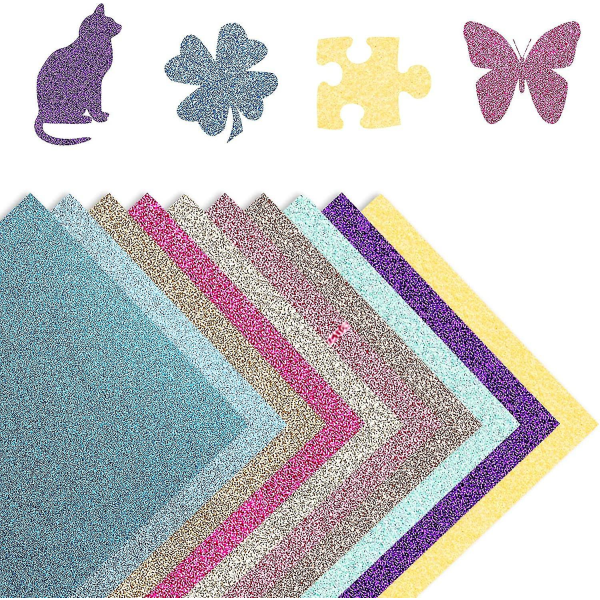 20 ark 10 farver tykt glitterkort fremstilling af papir gnistre håndværk Kartonpapir 100lb til Cricut Paper Crafting.card