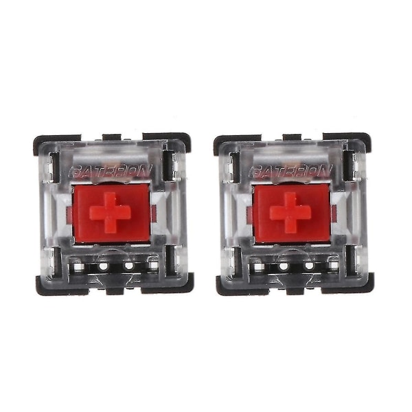 10 kpl Mekaaninen näppäimistö Mx 3 Pin Red Switch läpinäkyvä case
