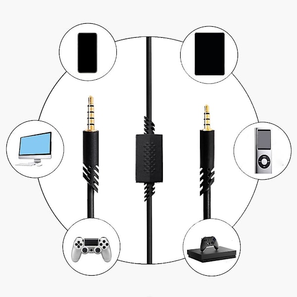 Holdbar kobber lydkabel for Astro A10 A40 A30 Gaming-hodetelefoner Hadset-ledning