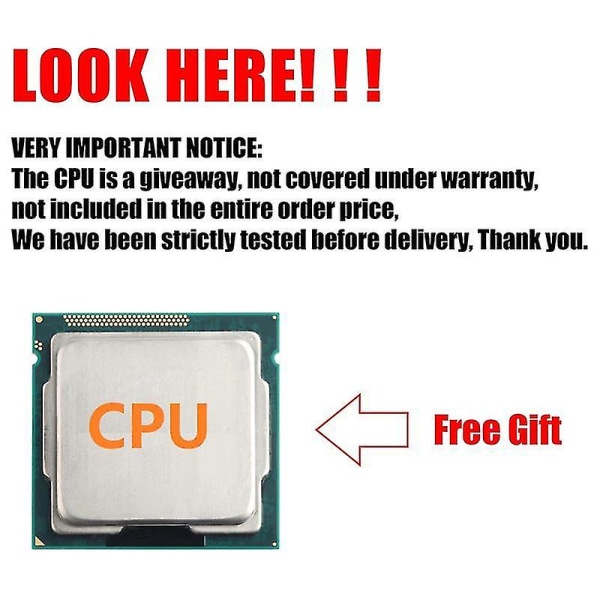 B75 8usb Btc Mining hovedkort+tilfeldig CPU+64g usb-driver+sata Kabel+bryterkabel+termisk fett+ba