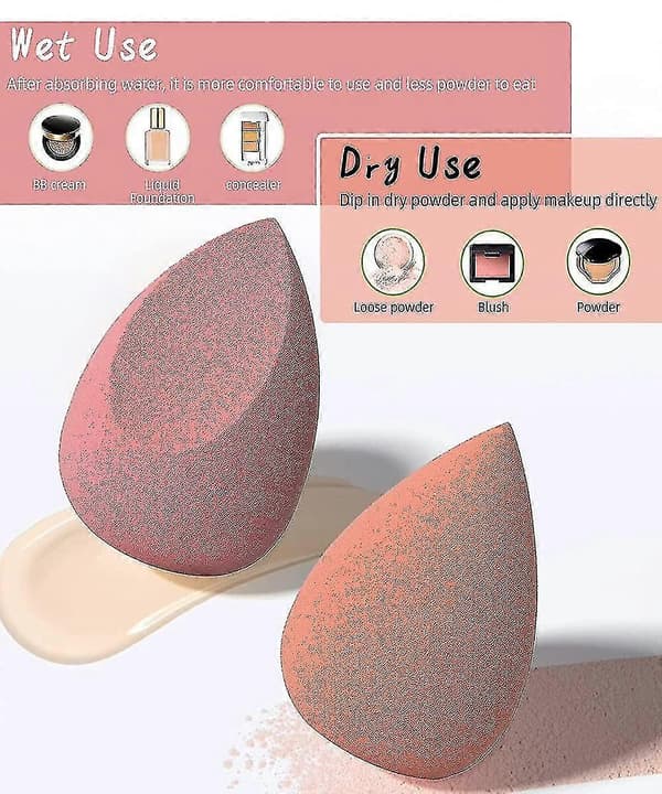 Sminksvampar, 4-pack Blender Foundation Blending Sponge, Professionell Skönhet