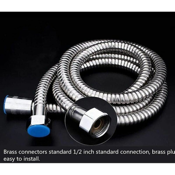 Duschsslang 2m, Duschsslang, Universell Duschkabel i Rostfritt Stål Anti-explosion, Anti-twist Och Anti-korrosion