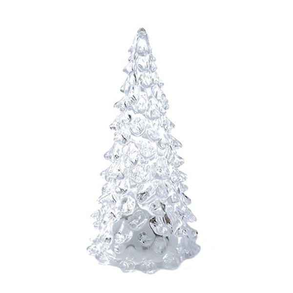 27CM Lysende Juletre Fargerikt Lys Batteridrevet Høytids Hjemmedekorasjon Akryl LED clear