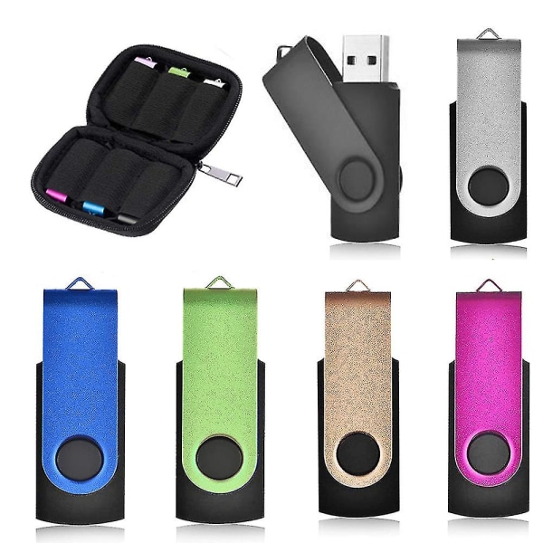 64gb Flash Drive 6 Pack 64 Gb USB Flash Drives med enkel oppbevaringspose 64g Thumb Drive Memory Stick Gig Stick Pen Drive Zip Drive Jump Drives For PC Lap