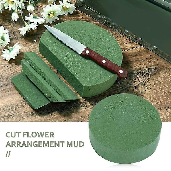 6 st Runda Blomsterfoamblock, 12 cm Torkade Blomsterfoam för Konstgjorda Blommor, Hantverksprojekt, Bröllop