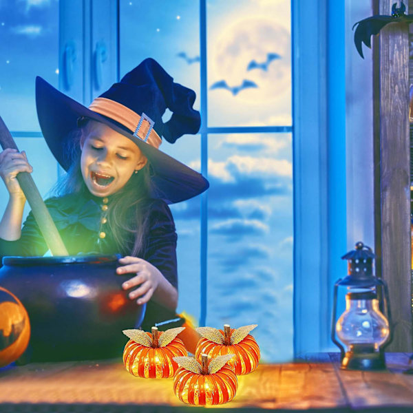 Säsongs- och helgdekorationer Halloween-dekoration Metallhantverk Ljus upp Mason Jar Lock Familjbelysning Mason Jar Kök Helg Höstdekorationer