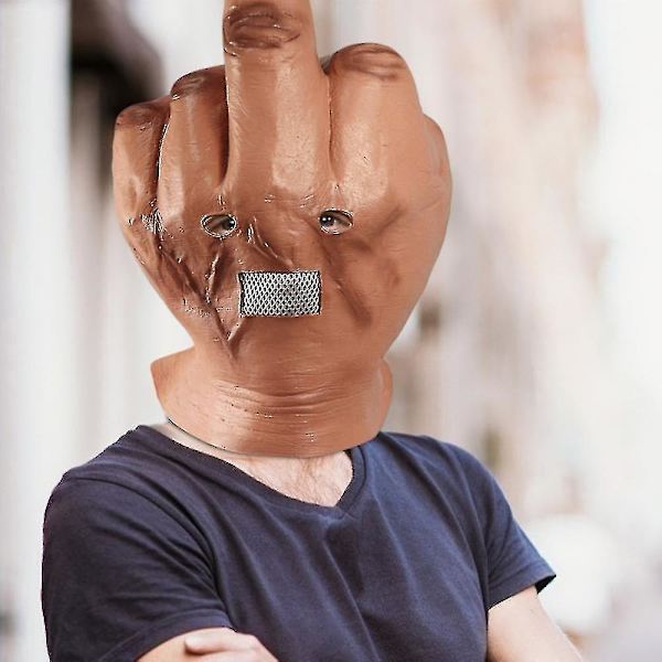 Spoof Maske - Foragt Den Lodrette Midterfinger Maske