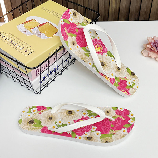 Sommer Cool Slippers - komfortable hjemmesko til mænd og kvinder white butterfly cherry 40-41