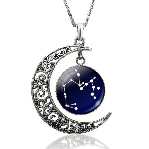 Sagitarius Astrologiska Tecken Ihålig Måne Halsband för Kvinnor