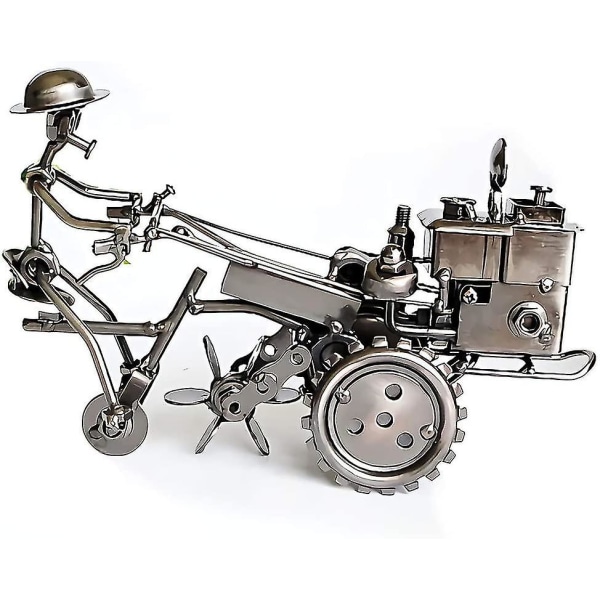 Samlerobjekt Kunst Skulptur Håndlavet Metal Motorcykel Traktor Model Kreativ Kontor Skrivebordstilbehør Decor The Motorcy