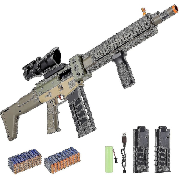 Realistisk legetøjspistol til Nerf Guns Dart Automatisk snigskytteriffel med skop, 100 og nyt