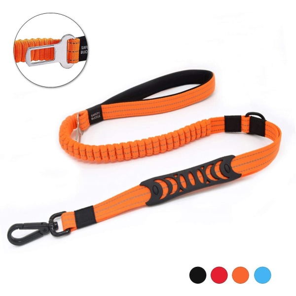 Leave Dog Anti Traction Leave Safety Car Little Light Middle Dog heijastavaa kiinteää nylon (110 cm oranssi)