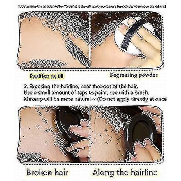 Magiskt fluffigt tunt hårpulver Modifierat pulver pannfyllningspulver hårfästesskuggmakeup